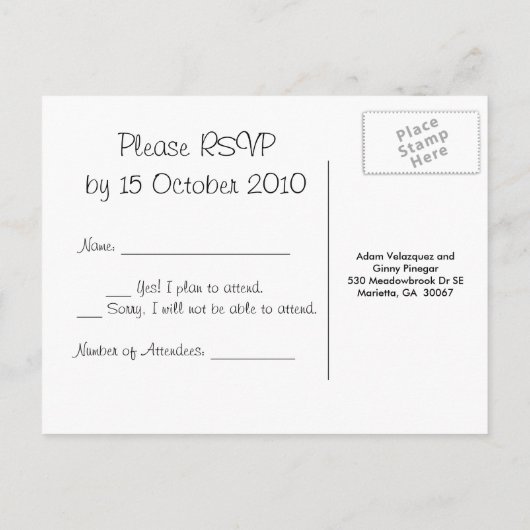 Aquarium RSVP Uitnodiging Briefkaart (Achterkant)