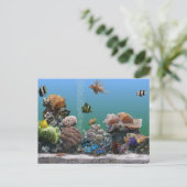 Aquarium RSVP Uitnodiging Briefkaart (Staand voorkant)