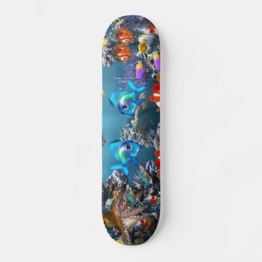 Aquarium Sealife Style Skateboard (Voorkant)