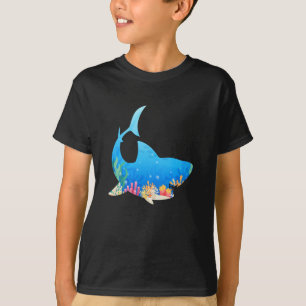 Aquarium Shark, kleurrijk, grappig cadeau T-shirt
