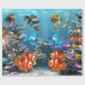 Aquarium-stijl Cadeaupapier (Vlak)
