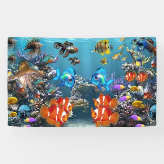 Aquarium-stijl Spandoek (Horizontaal)