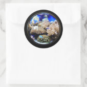Aquarium Tropische vis en koraal Ronde Sticker (Tas)