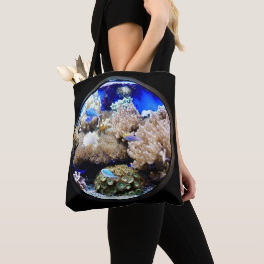 Aquarium Tropische vis en koraal Tote Bag (Dichtbij)