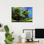 Aquarium van Freshwater Angelfish Poster (Thuiskantoor)