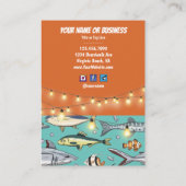 Aquarium van het meervoudig aquarium voor viszwemm visitekaartje (Achterkant)