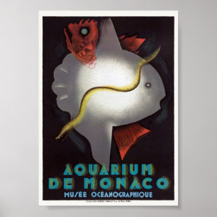 Aquarium van Monaco Vintage Poster 1926