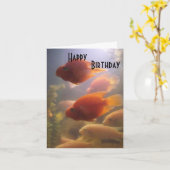 Aquarium Verjaardag Kaart (Gele Bloem)