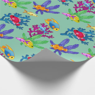 Aquarium vis tropisch strand Fancy Cadeaupapier