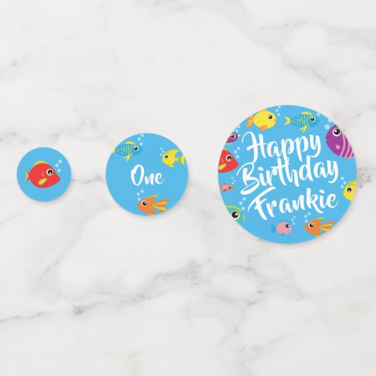 Aquarium Vis Verjaardagsfeesttafel Decor Confetti (Achterkanten)