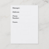 Aquarium-Visitekaartje met dolfijn Visitekaartje (Achterkant)