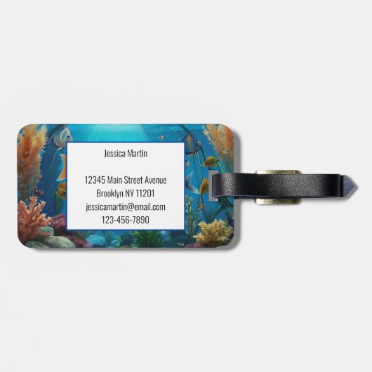 Aquarium vistank bagagelabel (Achterkant horizontaal)