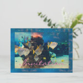 aquarium visuitnodiging kaart (Staand voorkant)