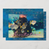 aquarium visuitnodiging kaart (Voorkant / Achterkant)
