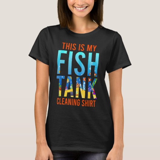 Aquarium voor het reinigen van vistanks t-shirt (Voorkant)
