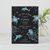 Aquarium Zee Life Kinder Oceaan Verjaardagsfeest Kaart (Staand voorkant)