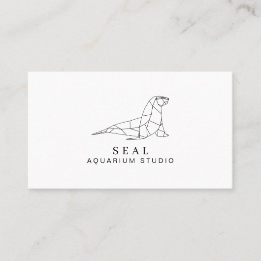 Aquarium-zegel Visitekaartje (Voorkant)