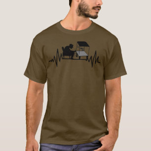 Aquariumaquariums decoratie heartbeat aquar t-shirt