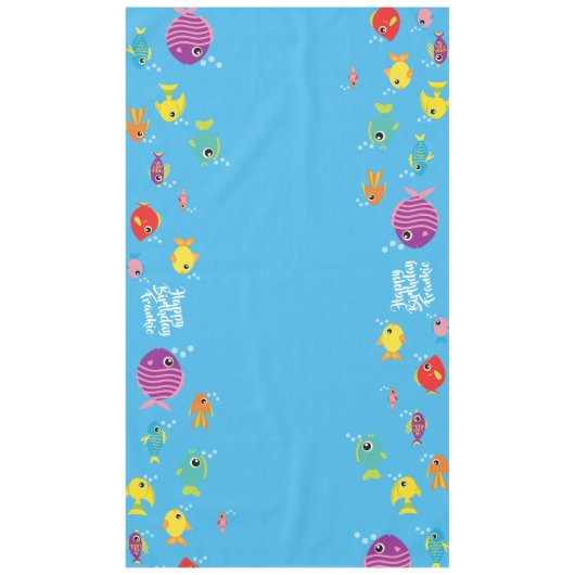 Aquariumcrème, eerste zeedaagse tafelkledij tafelkleed (Voorkant)