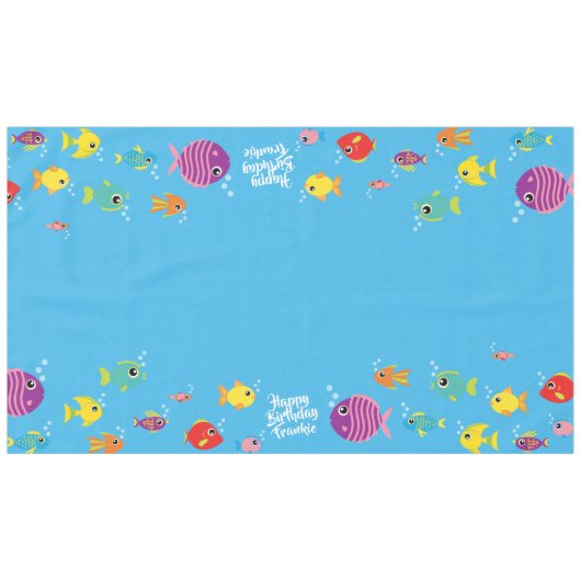 Aquariumcrème, eerste zeedaagse tafelkledij tafelkleed (Voorkant (Horizontaal))