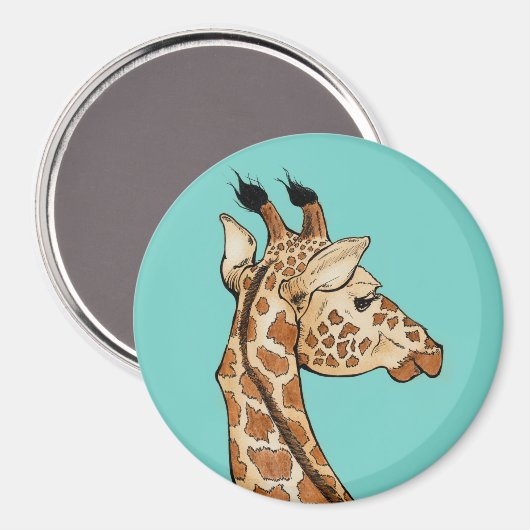 aquariumgiraffe magneet (Voorkant / Achterkant)