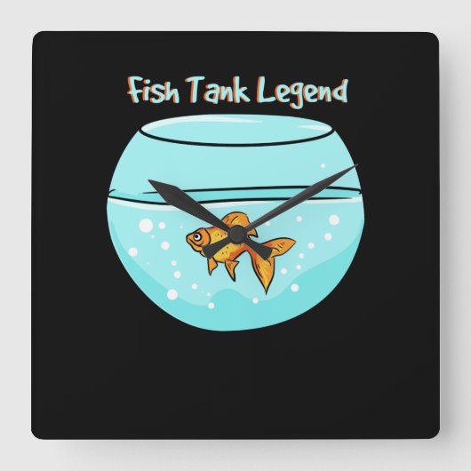 Aquariumhouder - Legende van het Vistank Vierkante Klok (Voorkant)