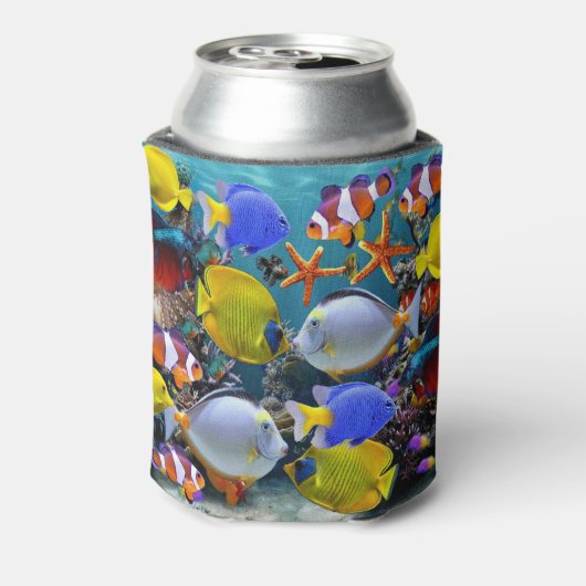 aquariumtropische visserij blikjeskoeler (Blikje Achterkant)