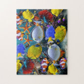 aquariumtropische visserij legpuzzel (Verticaal)