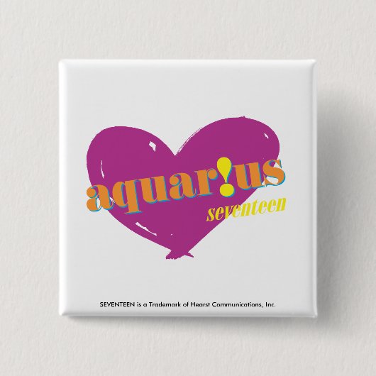 Aquarius 2 vierkante button 5,1 cm (Voorkant)