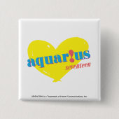 Aquarius 3 vierkante button 5,1 cm (Voorkant)