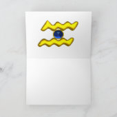 AQUARIUS 3 Zodiac Birthday Kaart (Binnen)