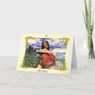 AQUARIUS 3 Zodiac Birthday Kaart