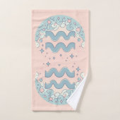 AQUARIUS, abstract ontwerp van het sterrenbeeld, Bad Handdoek (Handdoek)