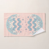 AQUARIUS, abstract ontwerp van het sterrenbeeld, Bad Handdoek (Handdoek)
