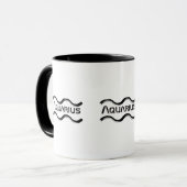 AQUARIUS, abstract ontwerp van het sterrenbeeld, Mok (Voorkant links)