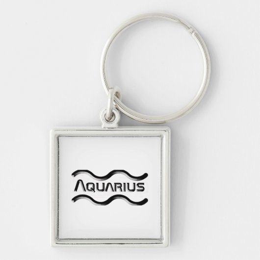 AQUARIUS, abstract ontwerp van het sterrenbeeld, Sleutelhanger (Voorkant)