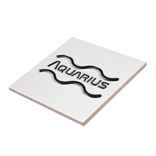 AQUARIUS, abstract ontwerp van het sterrenbeeld, Tegeltje (Zijkant)