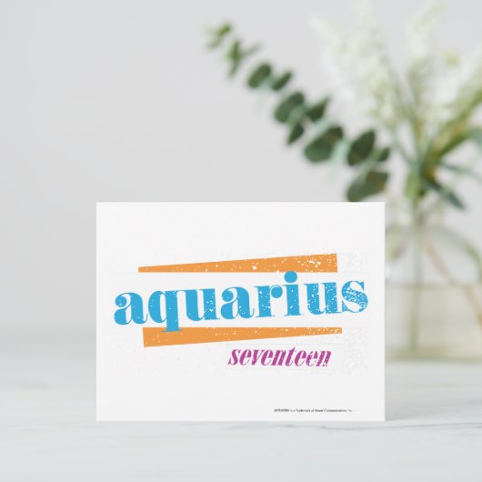 Aquarius Aqua Briefkaart (Staand voorkant)