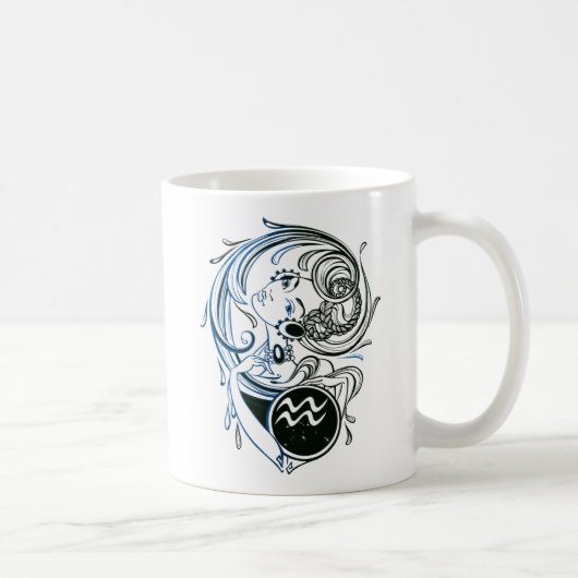 Aquarius Art Deco Lady Koffiemok (Rechts)