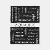 Aquarius Astrological Fleece Deken (Voorkant)
