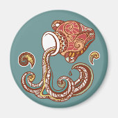 Aquarius Astrological Sign Magneet (Voorkant)
