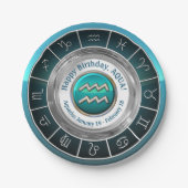 Aquarius Astrological Sign Paper Borden Papieren Bordje (Voorkant)