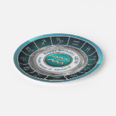 Aquarius Astrological Sign Paper Borden Papieren Bordje (Gekanteld)
