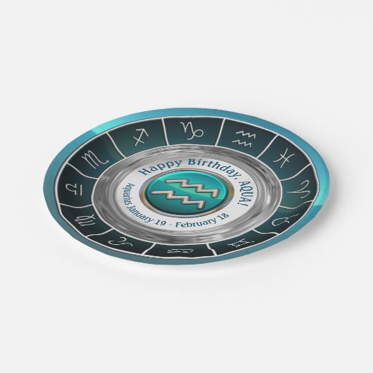 Aquarius Astrological Sign Paper Borden Papieren Bordje (Gekanteld)