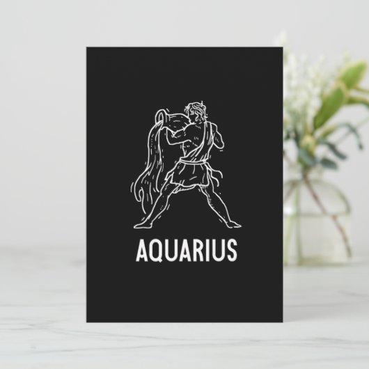 Aquarius Astrology Birthday Gift Zodiac Signs Kaart (Staand voorkant)