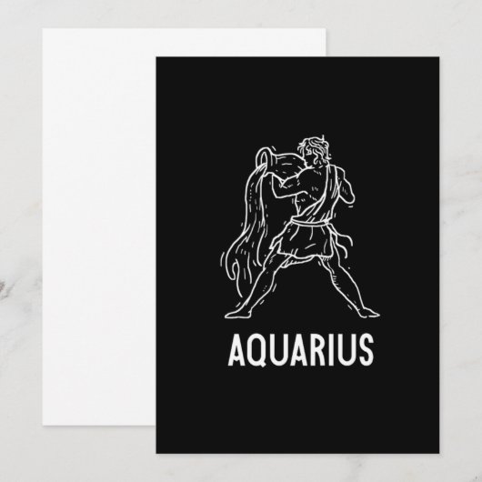 Aquarius Astrology Birthday Gift Zodiac Signs Kaart (Voorkant / Achterkant)