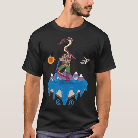 Aquarius Astrology Cosmic Trippy T-shirt (Voorkant)