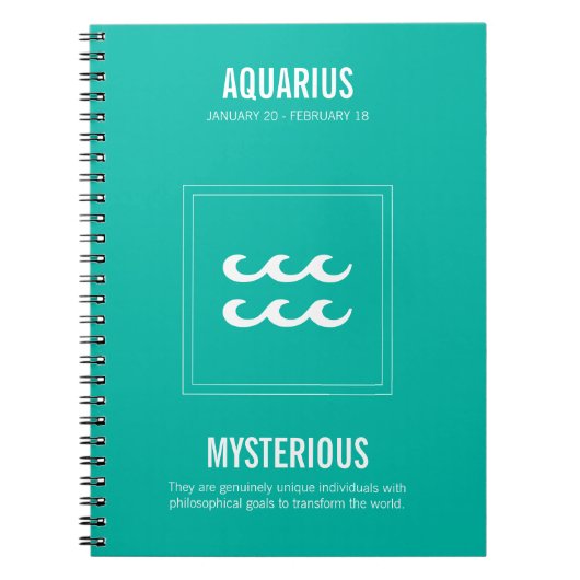 Aquarius Astrology Notitieboek (Voorkant)