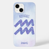 Aquarius Astrology Sign Speciaal Paars Case-Mate iPhone Case (Achterkant)