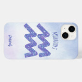  Aquarius Astrology Sign Speciaal Paars Case-Mate iPhone Case (Achterkant (horizontaal))